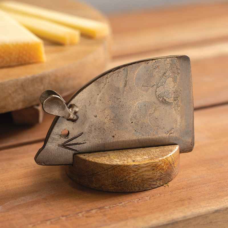 Antique Gold Mouse Cheese Knife