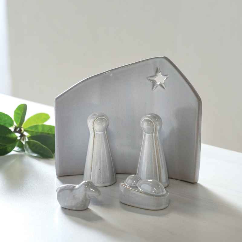 Claro Ceramic Minimalist Nativity Set