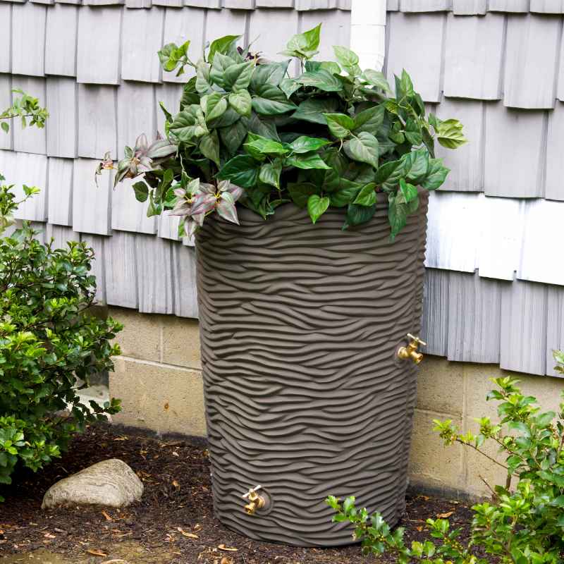 Palm 50 Gallon Rain Barrel Planter
