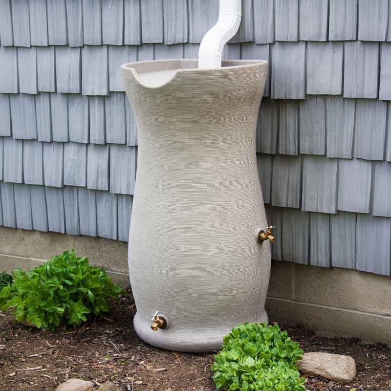 Corsican 50 Gallon Rain Barrel - Sandstone