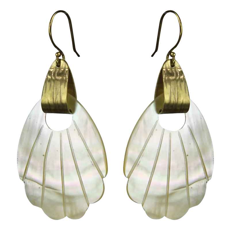 Mother-of-Pearl Petal Earrings
