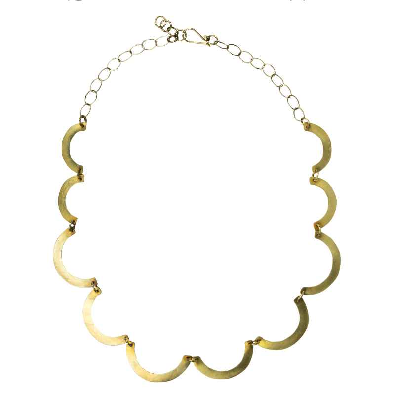 Brass Capala C-Link Necklace
