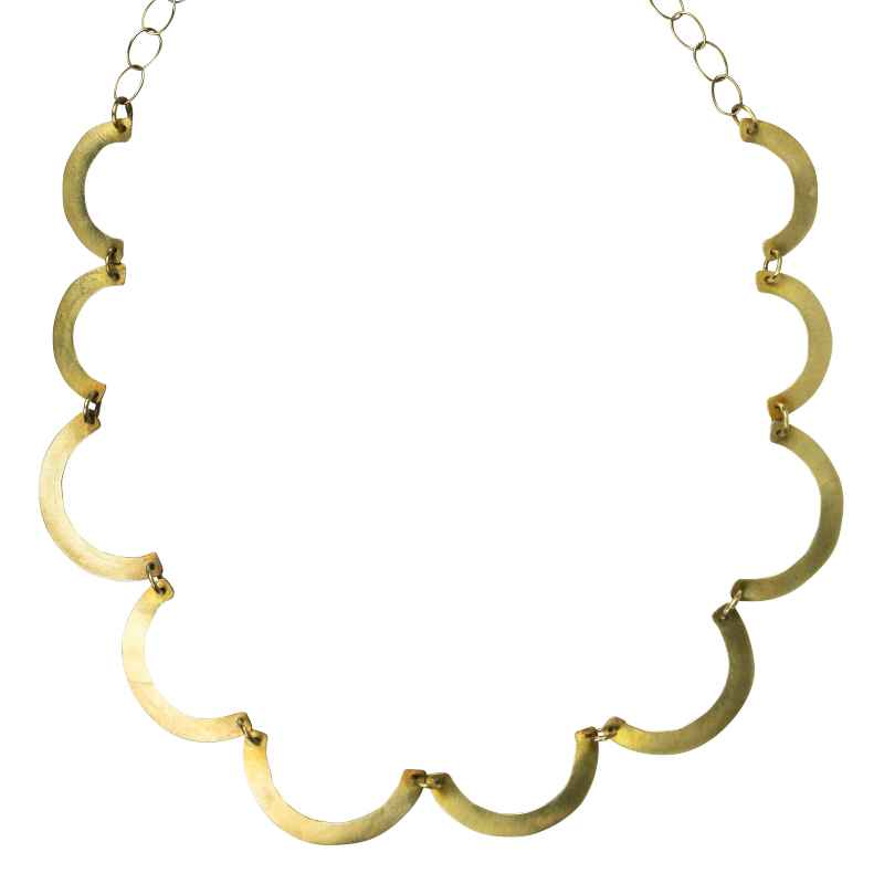 Brass Capala C-Link Necklace
