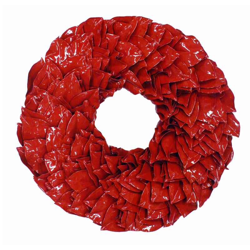 Red Lacquer Magnolia Wreath