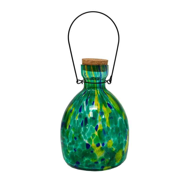 Green Blown Glass Wasp Trap