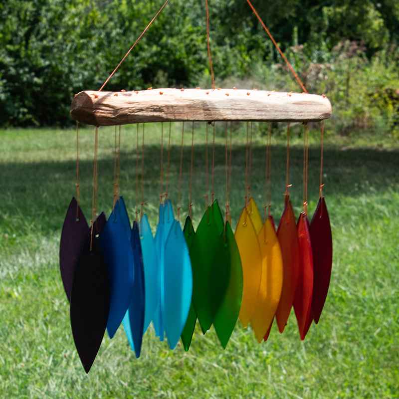 Handcrafted Rainbow Glass Wind Chime