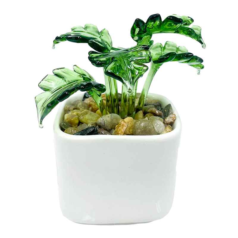 Milano Glass Art Monstera Plant