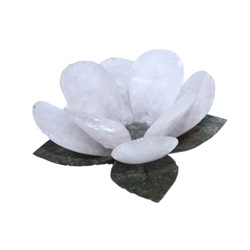 Quartz Lotus Flower Candle Holder