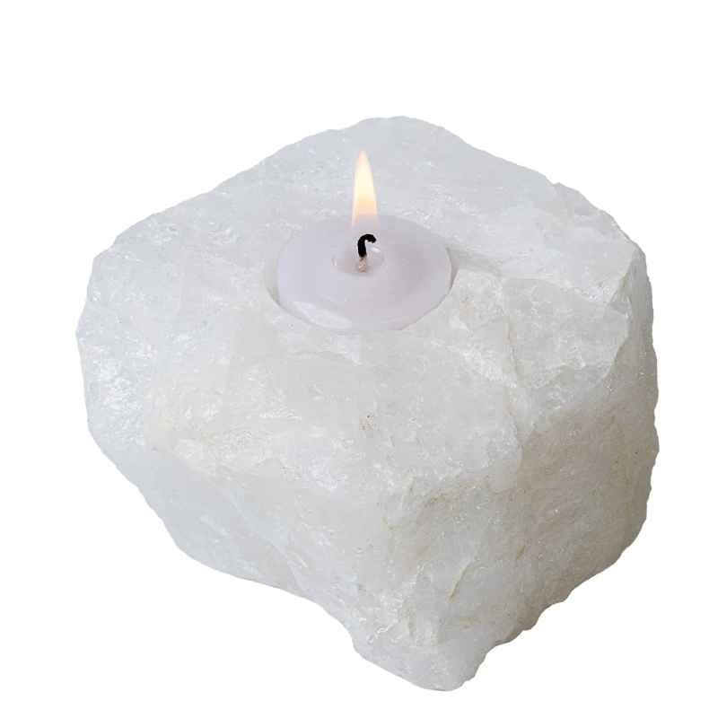 Quartz Votive Block Candle Holder
