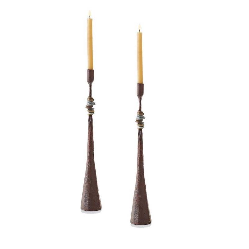 Beaded Candlesticks, Set of 2