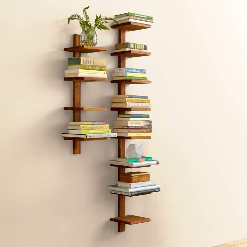 Golden Teak Column Shelf - Small