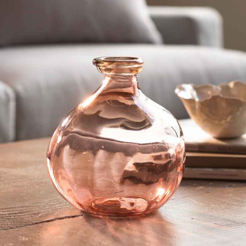 Bubble Recycled Glass Balloon Vase 7H