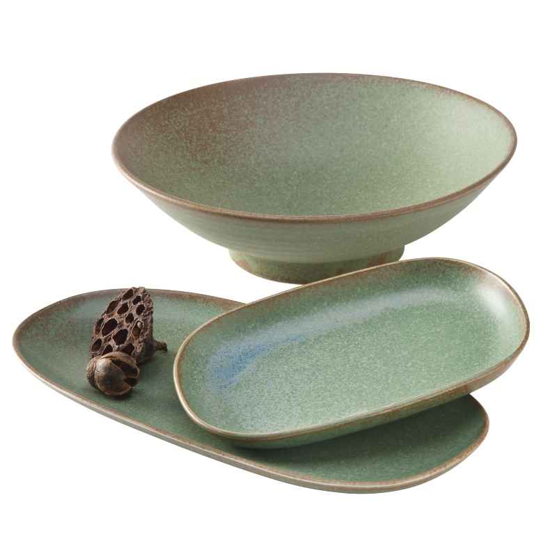 Terra Green Stone Serving Plate - Small