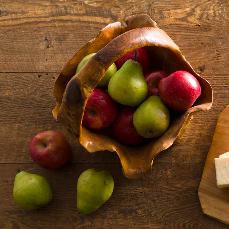 Organic Fruit in Root Basket Gift Set