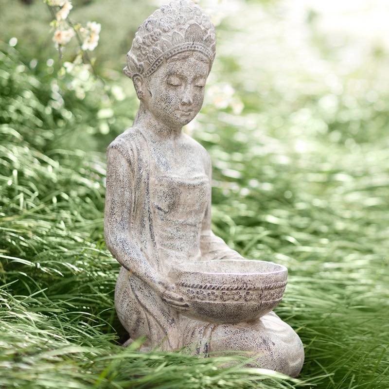 Lakshmi Garden Statue and Bird Bath