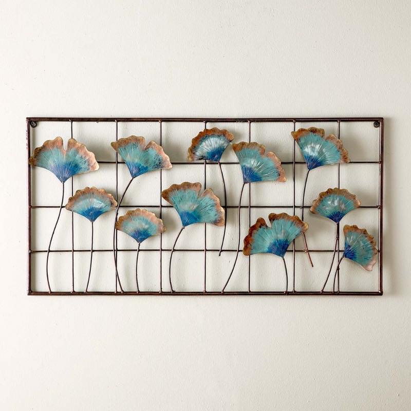 Recycled Metal Ginkgo Leaf Wall Decor