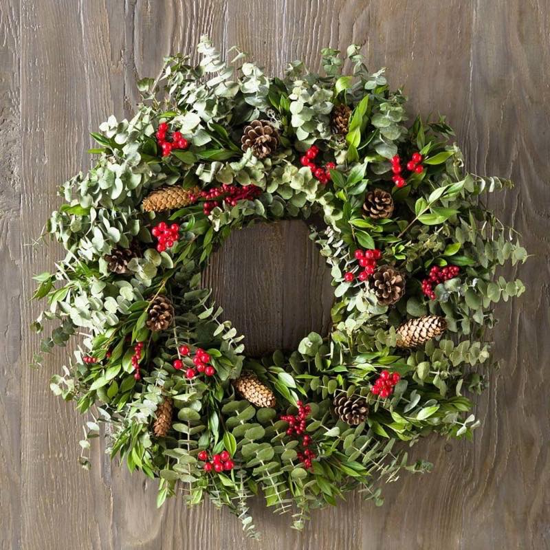 Berried Pine Cone Wreath