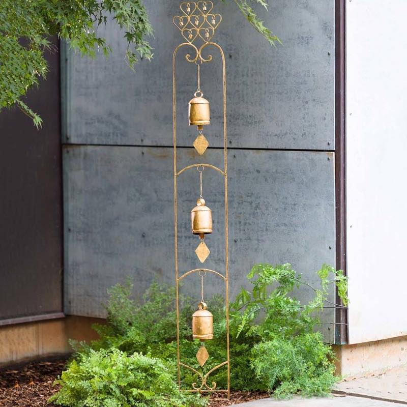 Bell Chime Trellis Garden Stake