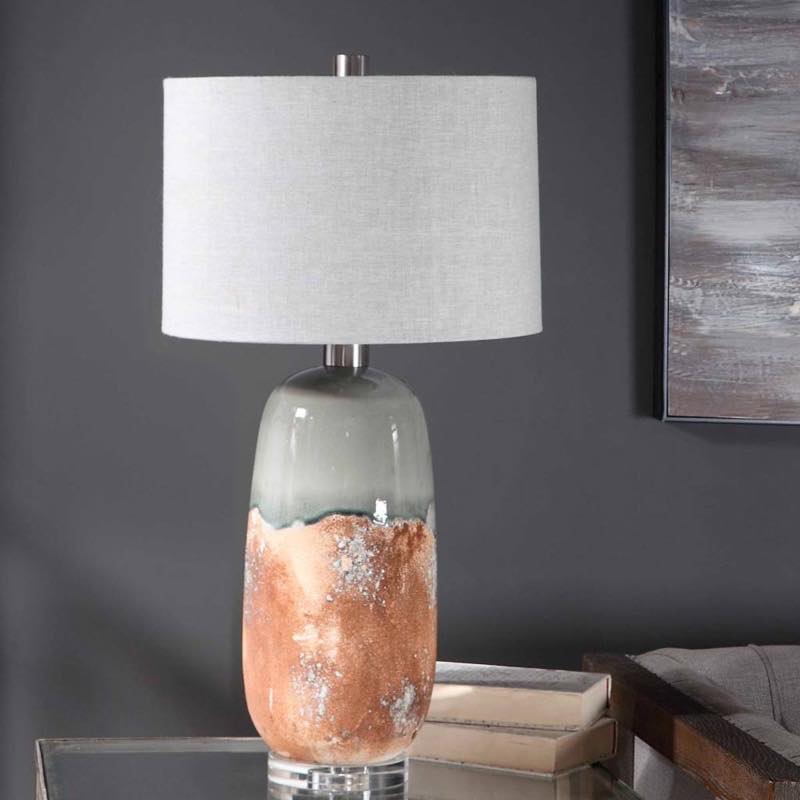 Terracotta Glazed Table Lamp