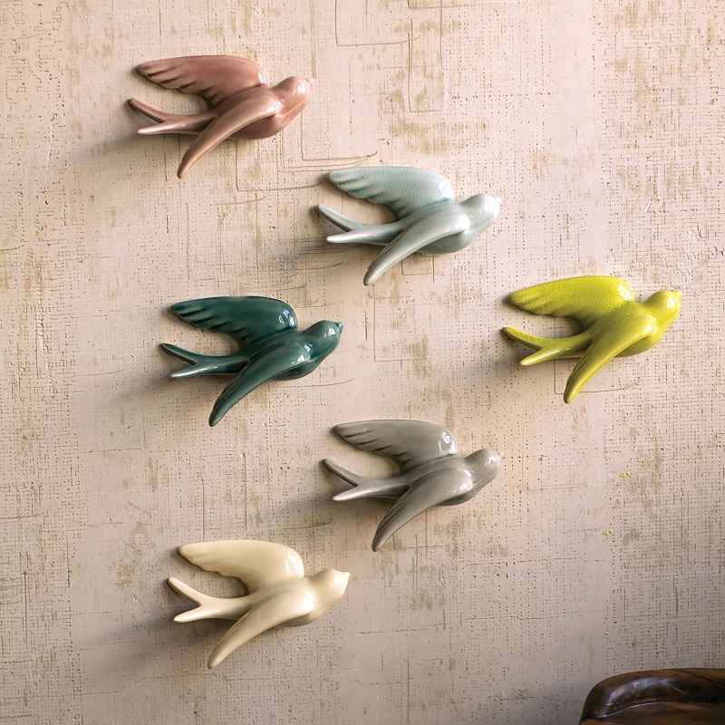 Ceramic Bird Wall Decor