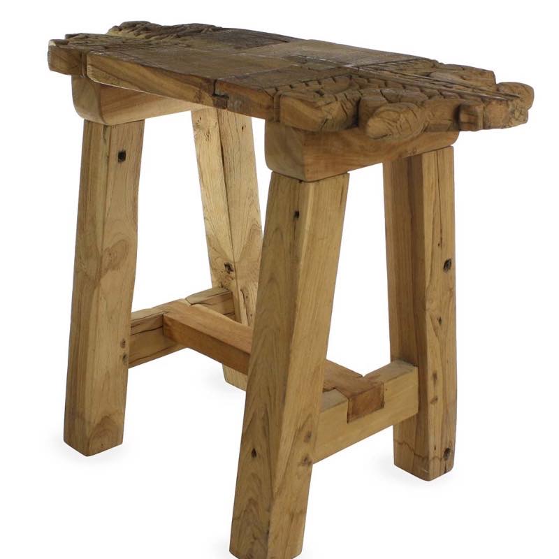 Portico Salvaged Wood Accent Stool