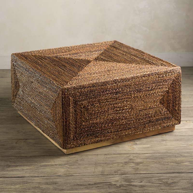 Woven Seagrass Square Coffee Table