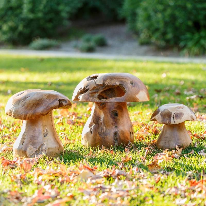 Reclaimed Teak Mushroom Stool, Small