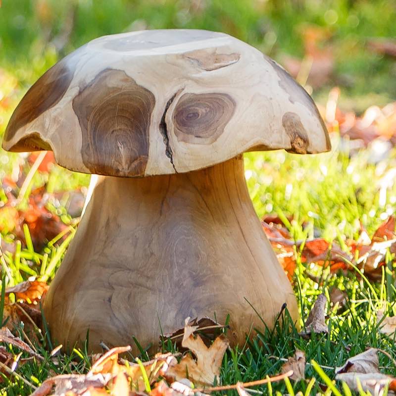 Reclaimed Teak Mushroom Stool, Small