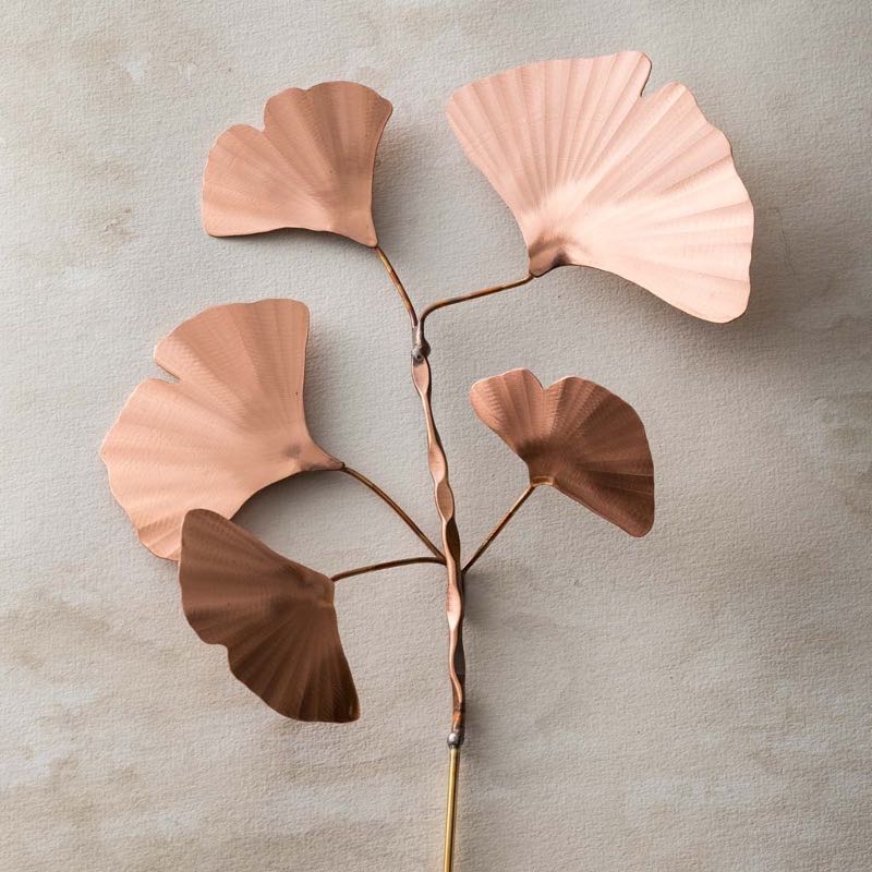 Copper Ginkgo Garden Stake