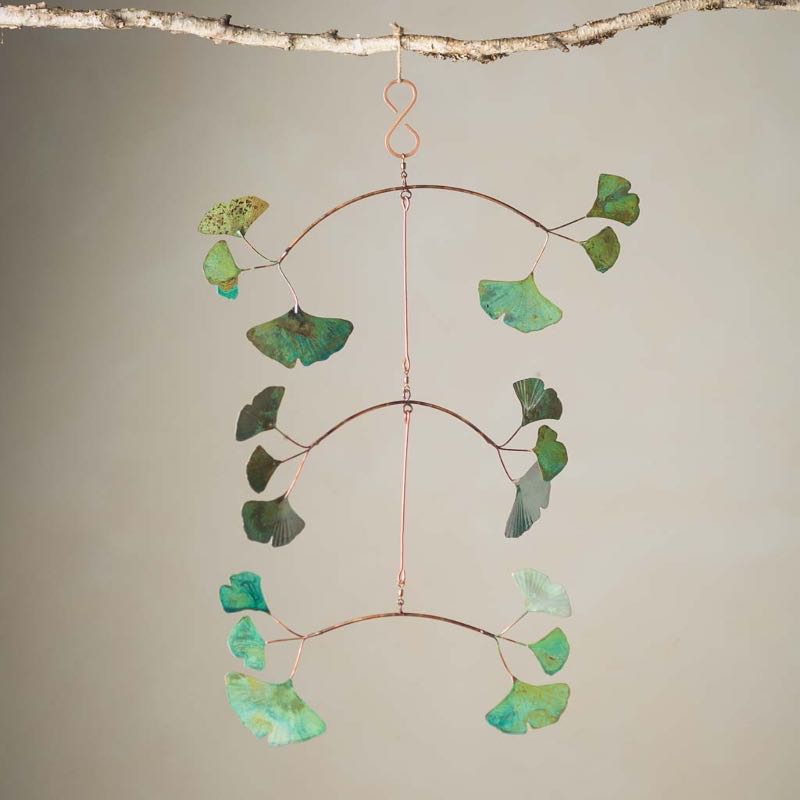 Verdigris Gingko Mobile