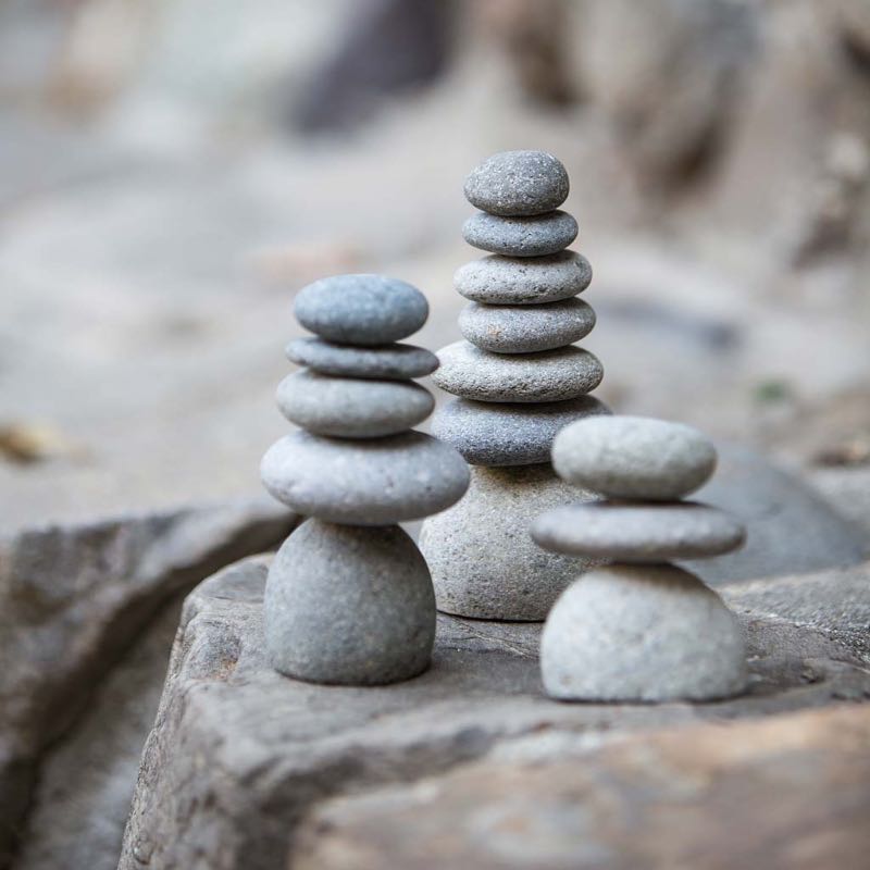 Mini Rock Cairns, Set of 3