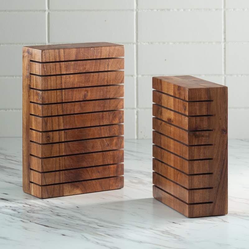 Acacia Wood Horizontal 8-Knife Block