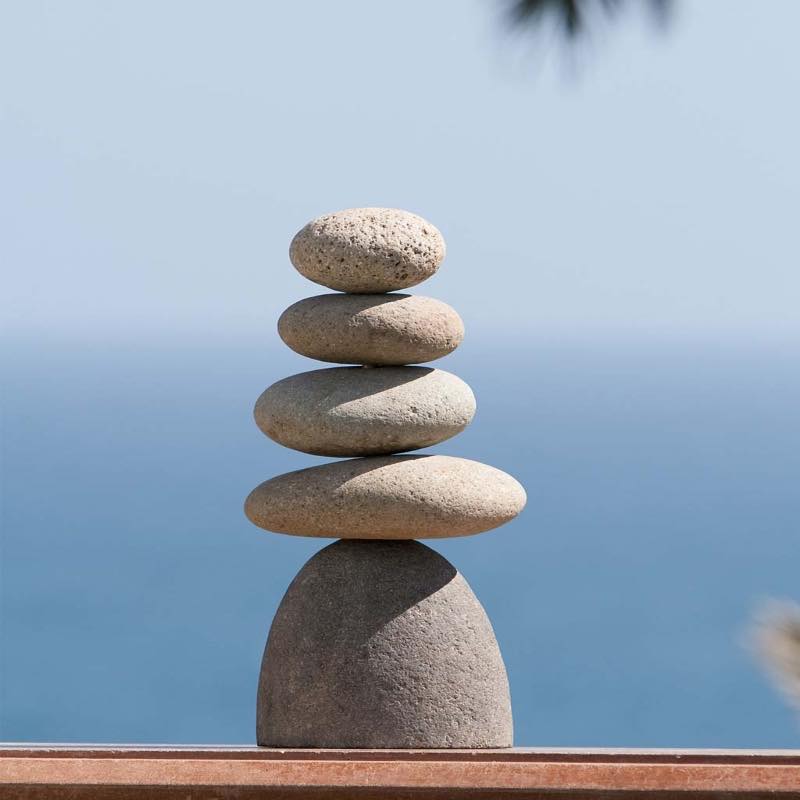 Small Giant Five Stone Cairn Outdoor Sculpture