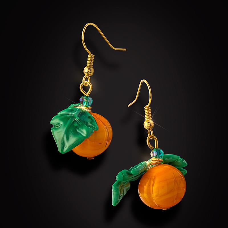 Harvest Garden Murano Glass Earrings