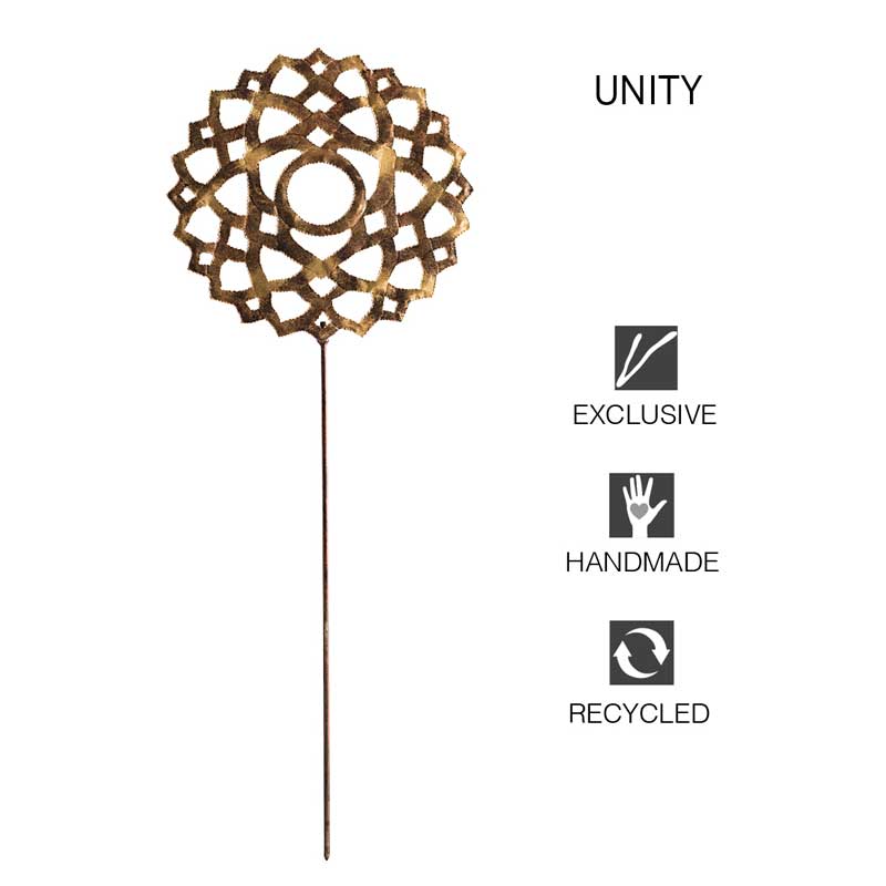 Chakra Symbol Garden and Planter Metal Stake (Unity)