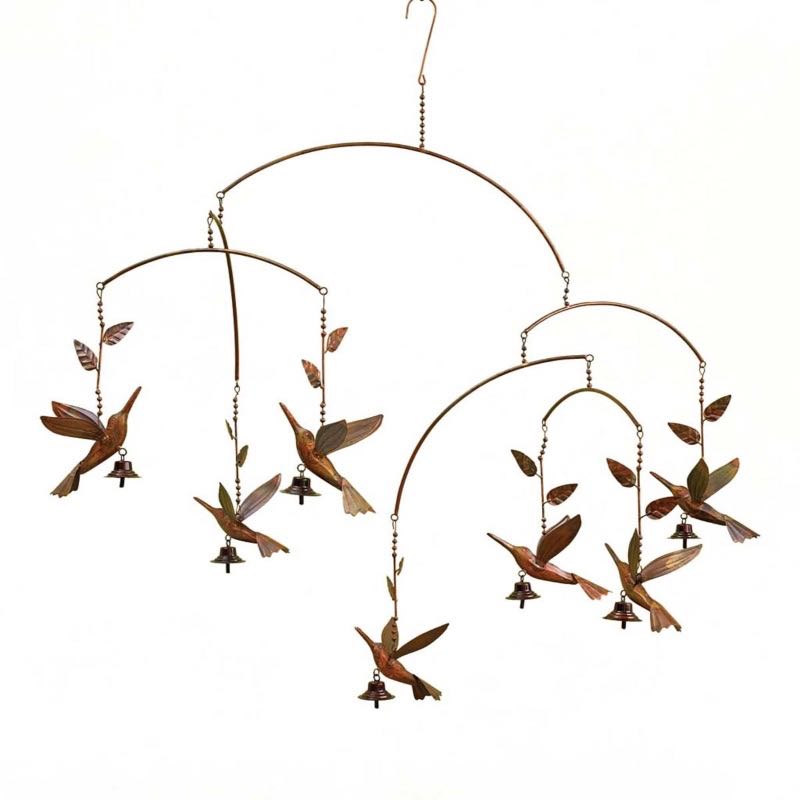 Copper Hummingbird Mobile Chime