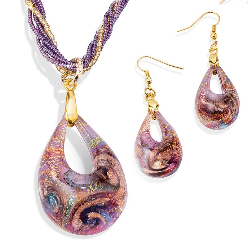 Venetian Secrets Murano Necklace & Earrings