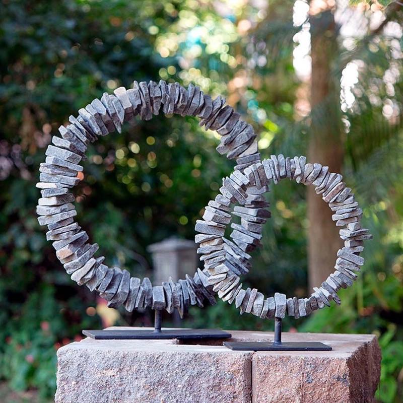 Slate Ring on Stand Sculpture