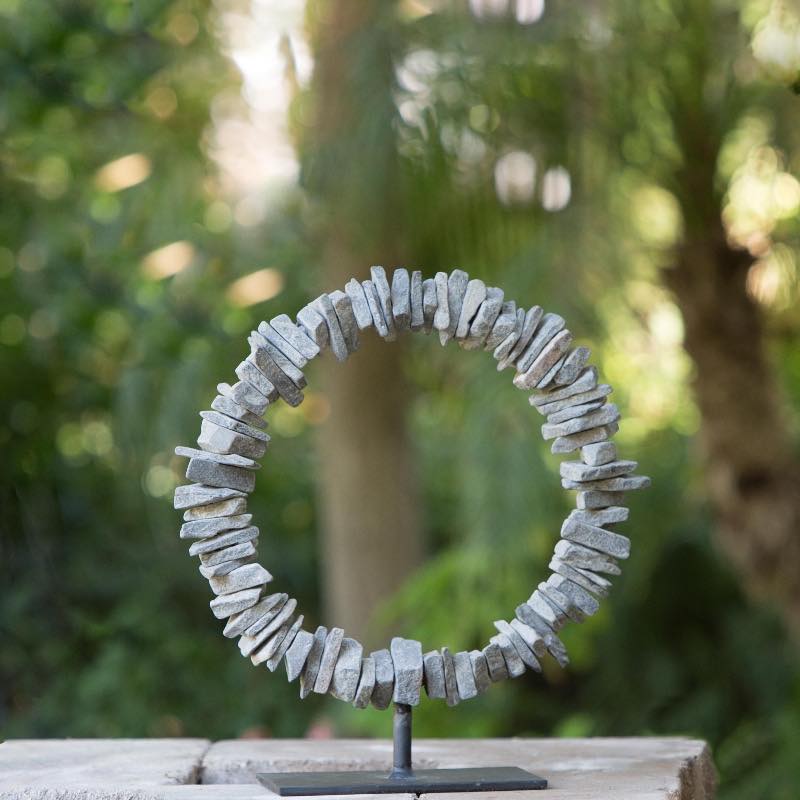 Slate Ring on Stand Sculpture