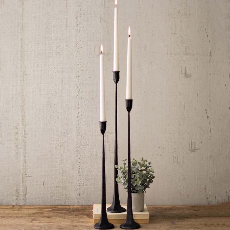 Slim Iron Candle Holders, Set of 3