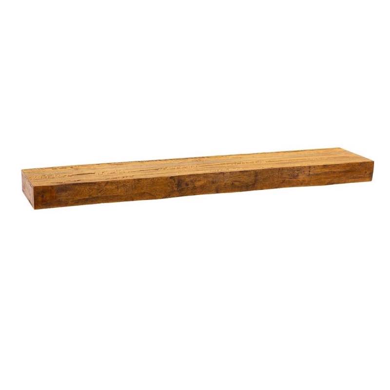 Live-Edge Mango Wood Floating Shelf, 48