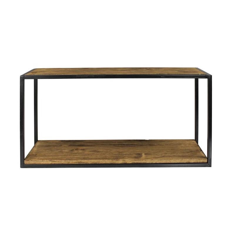 Milo Metal and Wood Shelf, Rectangular