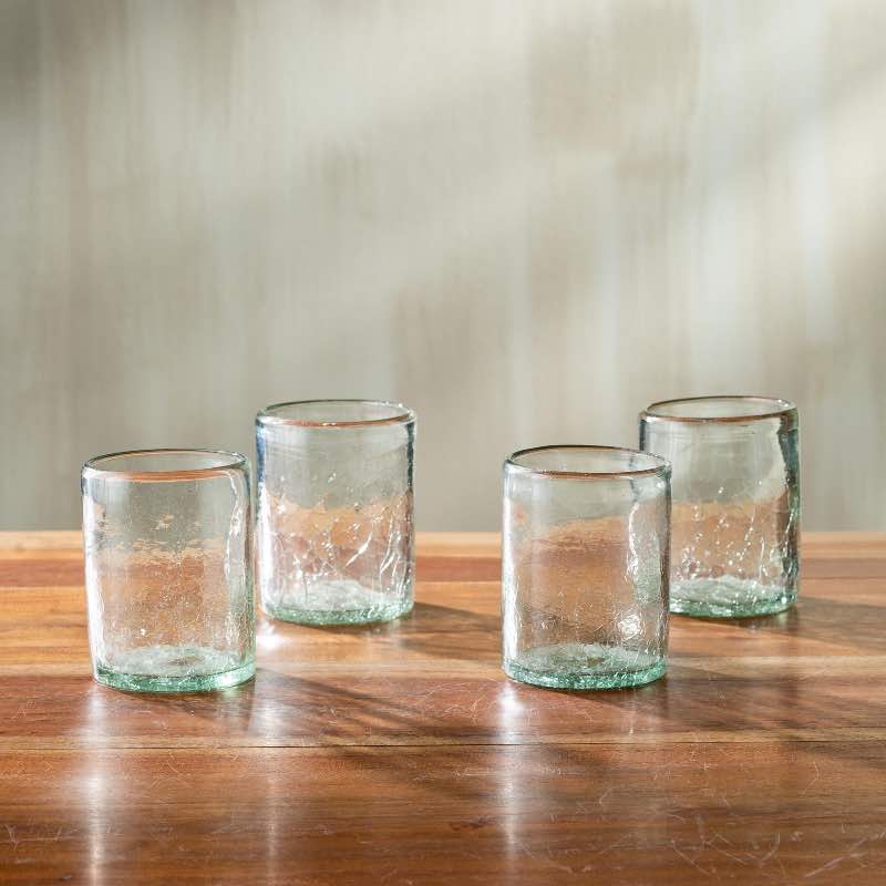 Maya Clear Tumbler Glasses, Set of 4