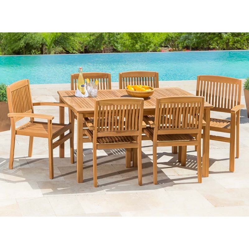 Teak Dining Set, 7-Piece Set