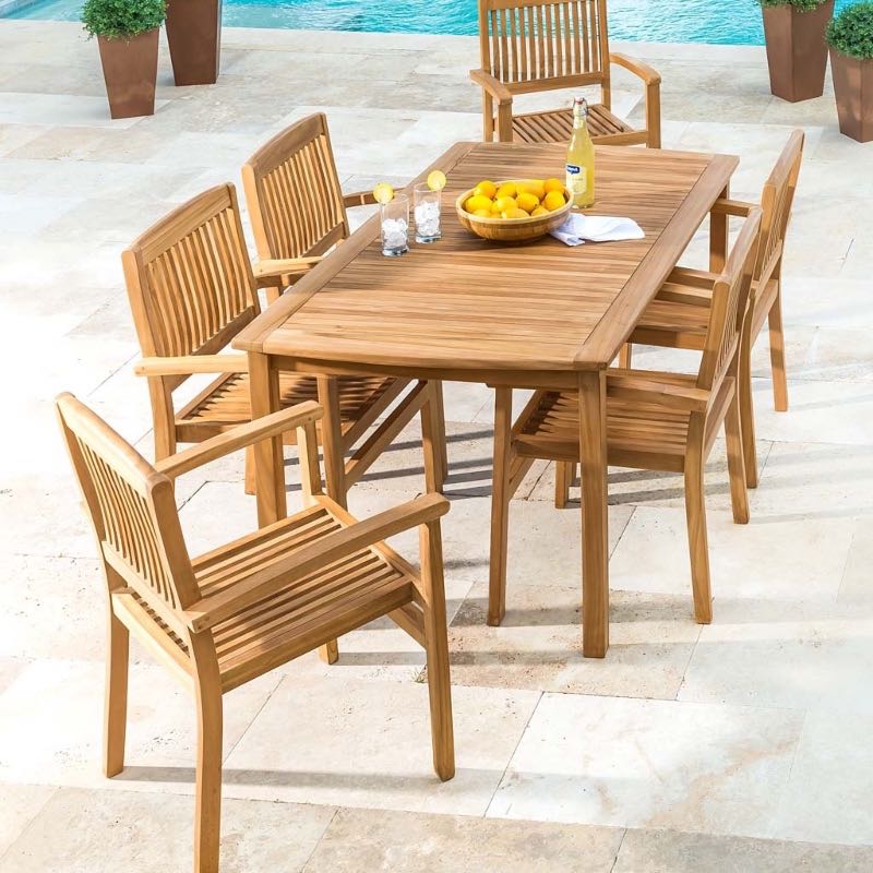 Teak Dining Set, 7-Piece Set