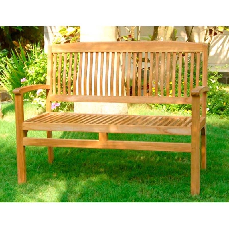 Teak Bench with Arm Rests