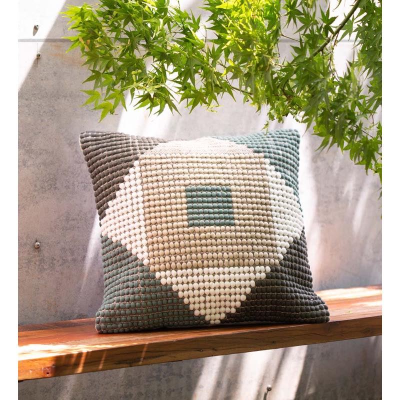 Teal Square Indoor/Outdoor Pillow, 18