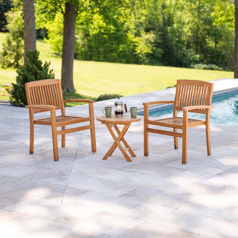 Teak Bistro Set, 3-Piece