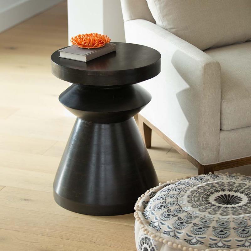 Black Chess Piece Side Table