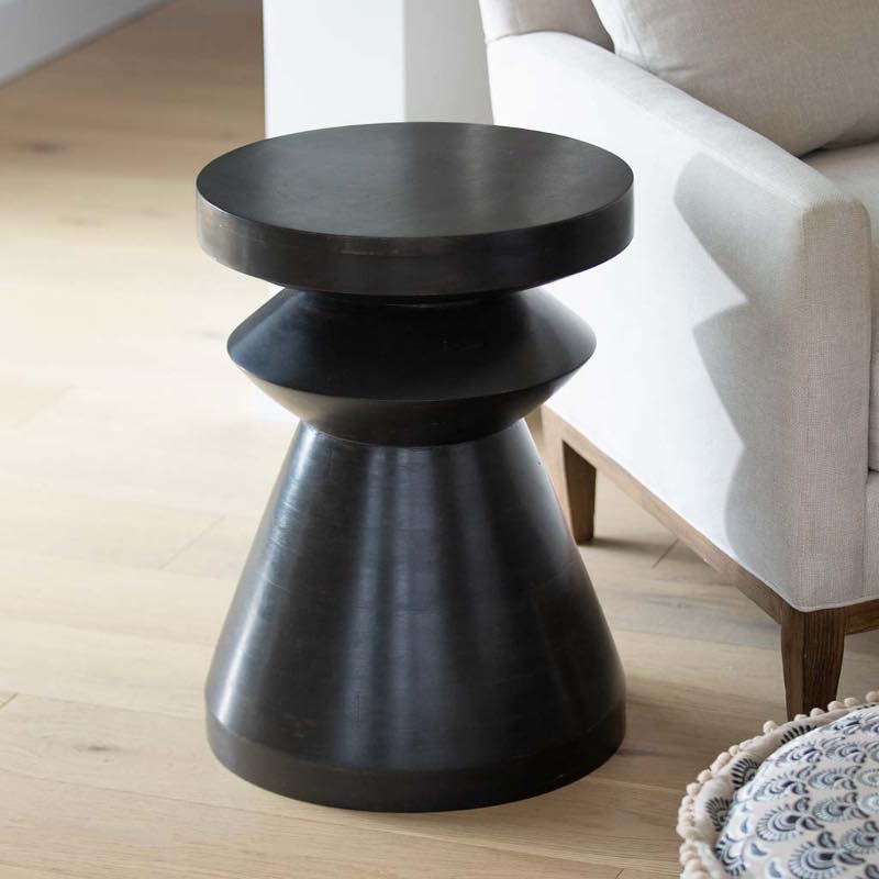 Black Chess Piece Side Table